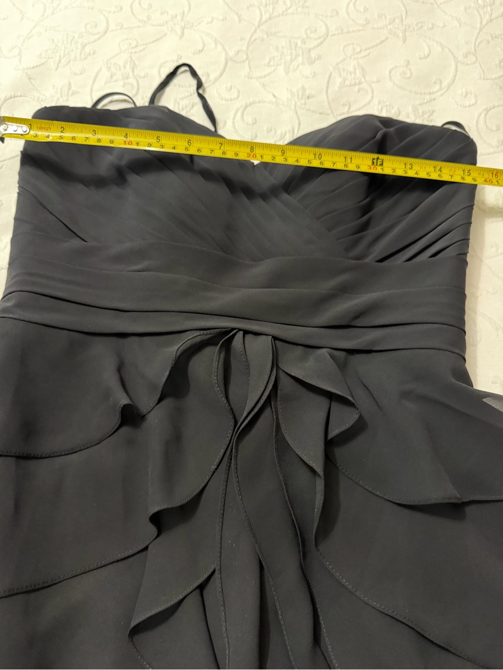 Allure Bridals Black Strapless Sweetheart Ruffle Cocktail Dress - Picture 7 of 11